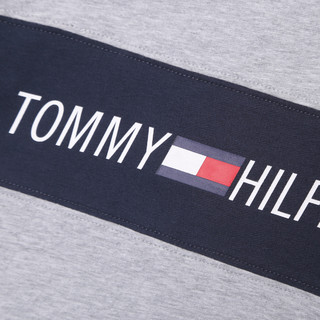 TOMMY HILFIGER 汤米·希尔费格 女士圆领短袖T恤 TP03977T 灰色 L
