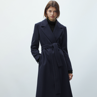 Massimo Dutti 女装 系腰带羊毛大衣 06451640401
