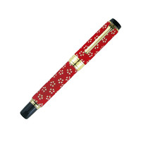 PLUS会员：SAILOR 写乐 甲州印传系列 3051 钢笔 金花 红杆金夹 14K MF 吸墨器