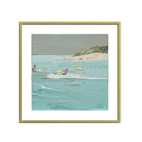 买买艺术 王海燕《海南沙滩NO.1》50x50cm 2016 金色铝合金框