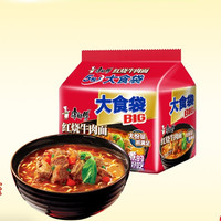 康师傅 方便面 大食袋红烧牛肉面 600g 5袋装