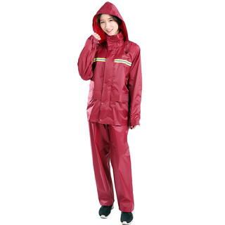Paradise 天堂伞 N211-7AX 雨衣套装 酱红色 XL