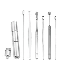 citiao 线橙 不锈钢耳勺套装 6件套 银色