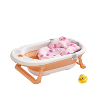 十月结晶 婴儿感温折叠浴盆 太阳橙+浴网+浴垫