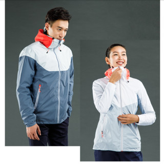 DECATHLON 迪卡侬 中性运动夹克 8491497 灰色拼色 XXS