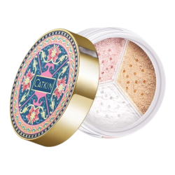 catkin卡婷三色芙蓉蜜粉c01微珠光156g