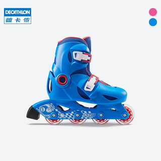 DECATHLON 迪卡侬 溜冰鞋儿童初学者轮滑鞋男滑冰鞋女旱冰鞋小童OXELO-L 蓝色 30-32