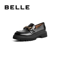 BeLLE 百丽 BELLE/百丽2021春新商场同款英伦风皮革女乐福鞋3HB22AA1