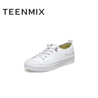 TEENMIX 天美意 Teenmix/天美意2021春新款商场同款日常简约百搭低帮小白鞋女休闲板鞋AZ041AM1