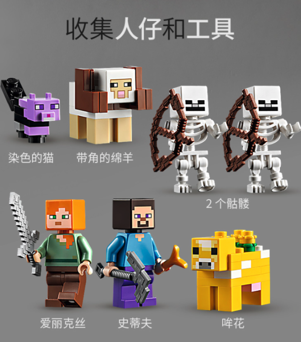 lego乐高03minecraft我的世界系列21169初次冒险