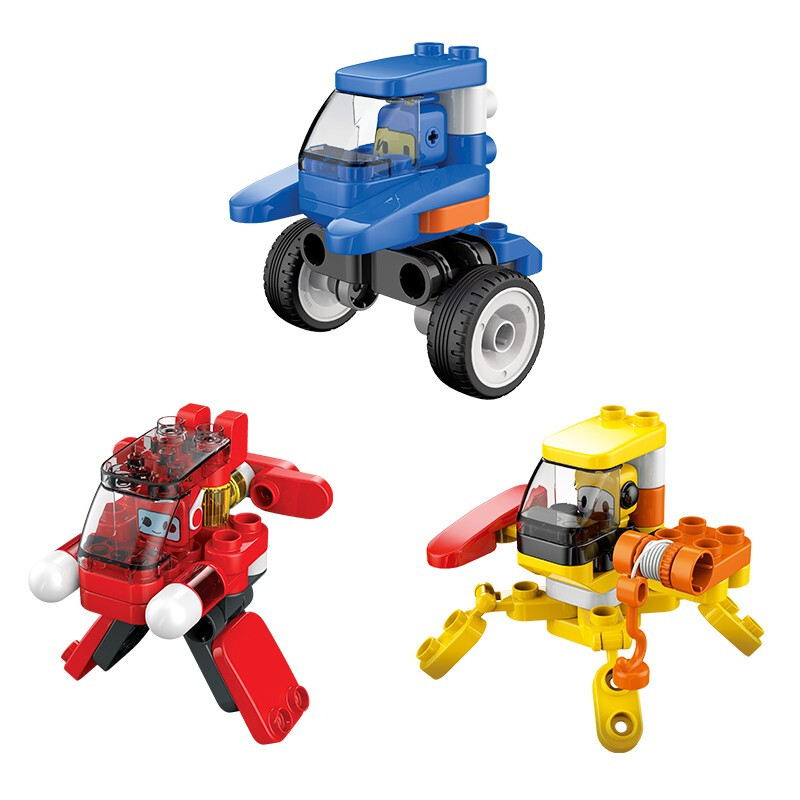 bloks 布鲁可积木 交通工具系列 布鲁可小机甲 3款随机发货