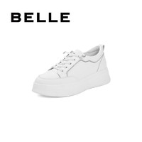 BeLLE 百丽 小白鞋女2021秋新款商场同款厚底水钻休闲板鞋X2V1DCM1