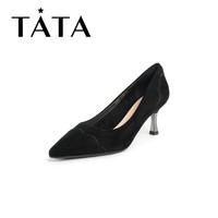 Tata 他她 2021春专柜同款时尚尖头女单鞋细高跟浅口鞋XYX02AQ1