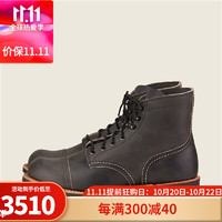 红翼（Red Wing）美产 Iron Ranger男士气质时尚 舒适皮靴 木炭灰8086 标准42.5/US9.5