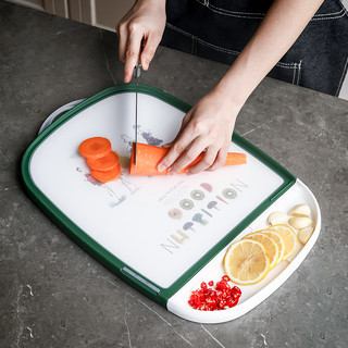 WUXIN双面菜板抗菌防霉家用厨房粘板水果切菜板案板不锈钢砧板  多功能双面抗菌砧板