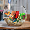 NOMOYPET 桌面小鱼缸玻璃 生态鱼缸造景 养金鱼小型热带鱼 客厅圆形鱼缸