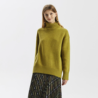 ME&CITY 529535 女士绵羊毛高领套头毛衣