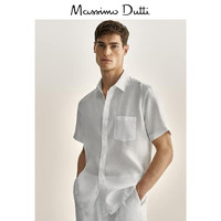 Massimo Dutti 男士亚麻宽松衬衫 00159359250