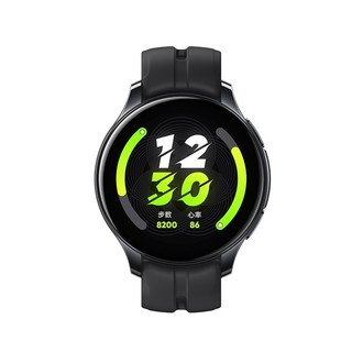 realme 真我 T1 智能手表 43.5mm 黑色不锈钢表壳 橄榄绿硅胶表带（GPS、北斗、血氧、心率）