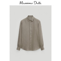 Massimo Dutti 男士亚麻衬衫 00141360830