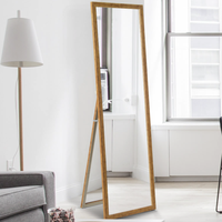 YUJING 玉晶 YJ-TG01 简约全身镜 黄榆木纹色 180*80cm 支架款