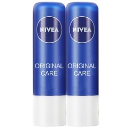 NIVEA MEN 妮维雅男士 妮维雅双支润唇膏套装长效补水保湿滋润温和改善唇部肌肤官方正品