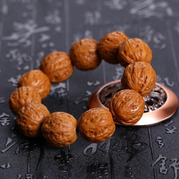 文玩_纯野生秋籽文玩核桃手串 23mm 11颗 肚大皮厚 油性十足多少钱-什