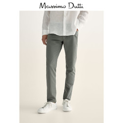 Massimo Dutti 男士棉麻直筒长裤 00042052505