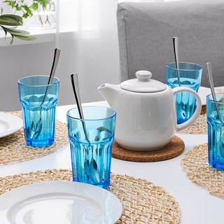 IKEA 宜家 POKAL博克尔 IKEA00001600S 玻璃杯 350ml*2 蓝色