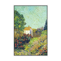 弘舍 文森特·梵高《阿尔勒花园》46x67cm 1888 油画布 白色实木框