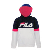 FILA 斐乐 青少年款LOGO连帽上衣男女休闲舒适大童新款套头长袖卫衣