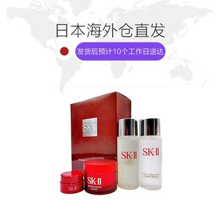 日本直邮SKII 4件套神仙水30ml+面霜15g+眼霜+清莹露