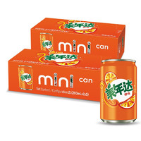 MIRINARA 美年达 可乐 Mirinda 橙味 汽水碳酸饮料 迷你罐 200ml*20听 整箱装 百事可乐出品