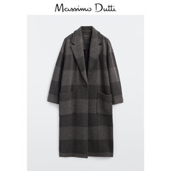 Massimo Dutti 女士羊毛格纹大衣 06457644802