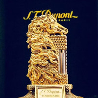 S.T.Dupont 都彭 法国都彭 高级珍藏雕刻限量88台马年生肖 打火机 铜底镀金