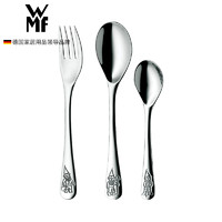 WMF 福腾宝 德国福腾宝儿童餐具3件套 不锈钢小矮人卡通餐具汤勺饭勺饭叉组合