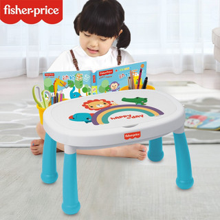 Fisher-Price 费雪 儿童积木桌玩具（桌子，凳子，43粒积木