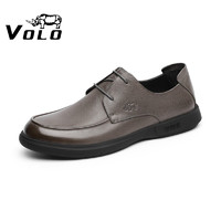 VOLO 犀牛（VOLO）男鞋夏季商务休闲鞋男士皮鞋时尚百搭平底鞋 灰色286213292D 40