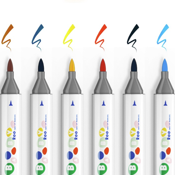 美乐水性双头马克笔