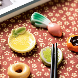 摩登主妇陶瓷筷架勺托创意可爱蔬菜筷枕家用放筷子置物架筷架筷托 甜甜圈筷架