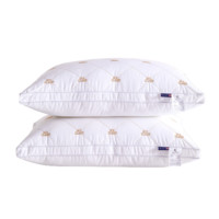 MR．SLEEP 觉先生 浪漫 可水洗羽丝绒枕 白色 双边刺绣中枕款 一对装