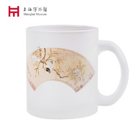 上海博物馆 群芳合璧图册梨花绶带图马克杯玻璃杯水杯茶杯咖啡杯