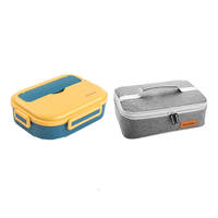 MAXCOOK 美厨 饭盒+保温袋 5格 1.6L 深邃蓝