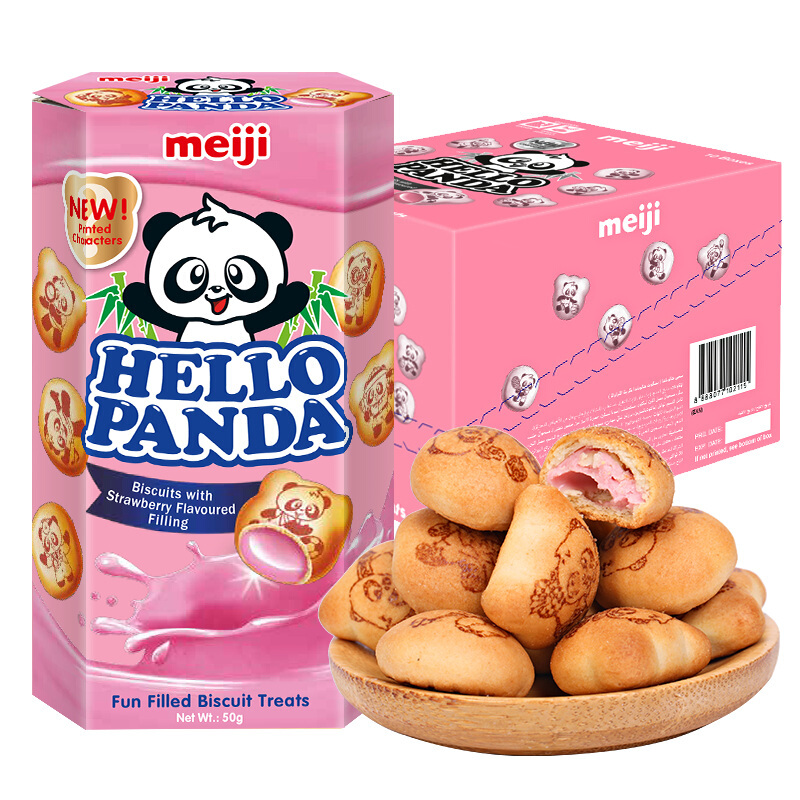 meiji 明治 小熊草莓夹心饼干 50g*10盒