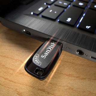 SanDisk 闪迪 USB 3.0 U盘 黑色 64GB USB SDCZ410-064G-Z35+转接头
