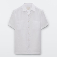 Massimo Dutti 男士亚麻短袖衬衫 00102302250