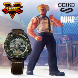 SEIKO 精工 × 街霸5 合作限定款 SRPF17K1 中性机械腕表