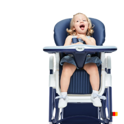 Pouch 帛琦 宝餐椅 K05plus 便携可折叠婴儿餐桌椅 藏青色 6-36个月