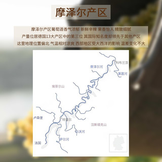 雷司令 Riesling Qba级半甜白葡萄酒 摩泽尔产区（Mosel）中粮原瓶进口 2017年 单瓶装