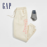Gap 盖璞 女子碳素软磨抓绒卫裤+三双装短袜套装 624757